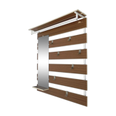 Vintage wall coat rack with 8 hooks and mirror