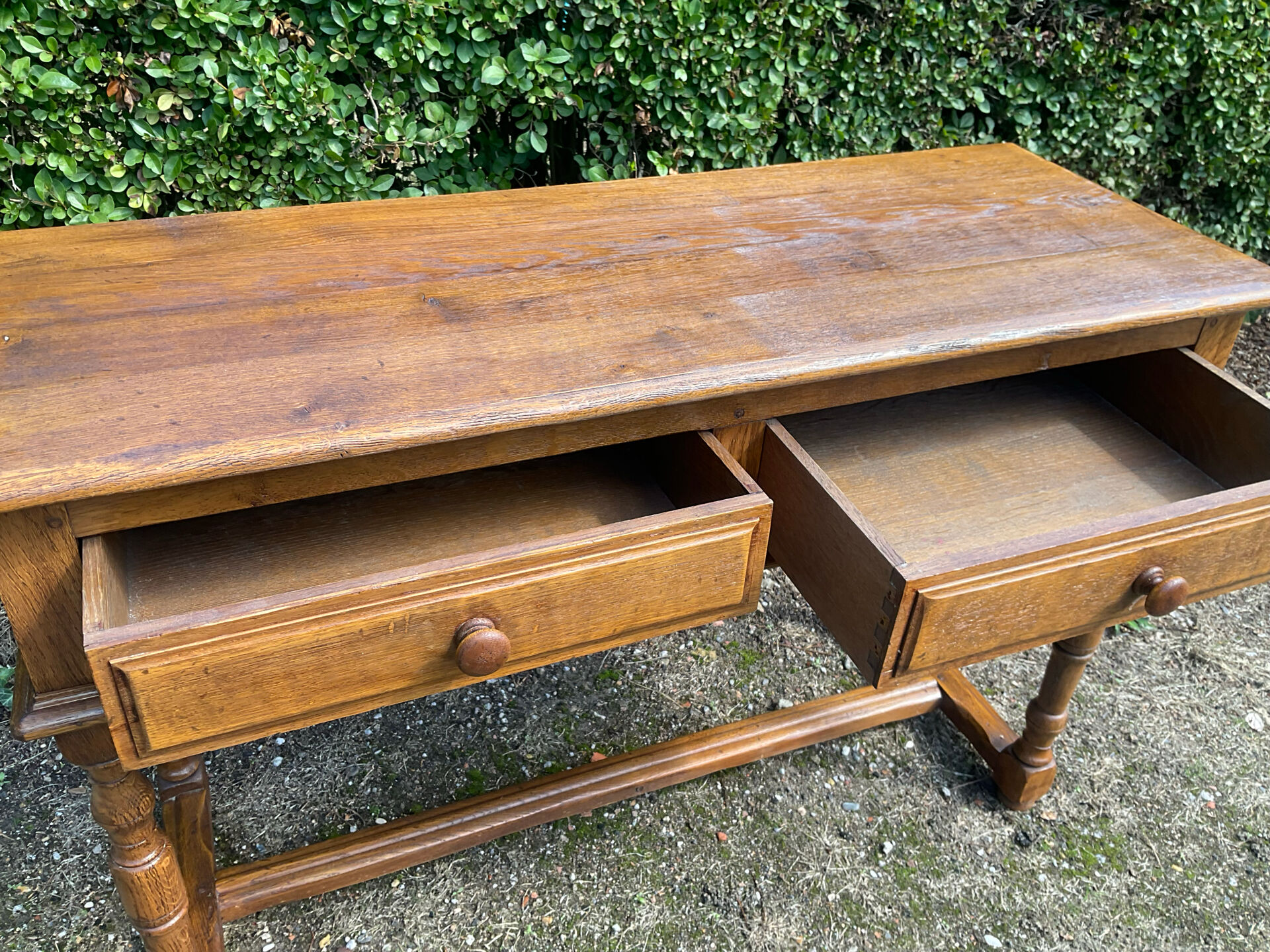 Ancienne console de ferme en bois Massif