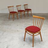 Lot de 4 chaises par Antonin Suman pour Tatra Nabytok Pravenec Année 60