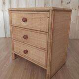 Rattan bedside table