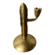 Cactus brass candle holder
