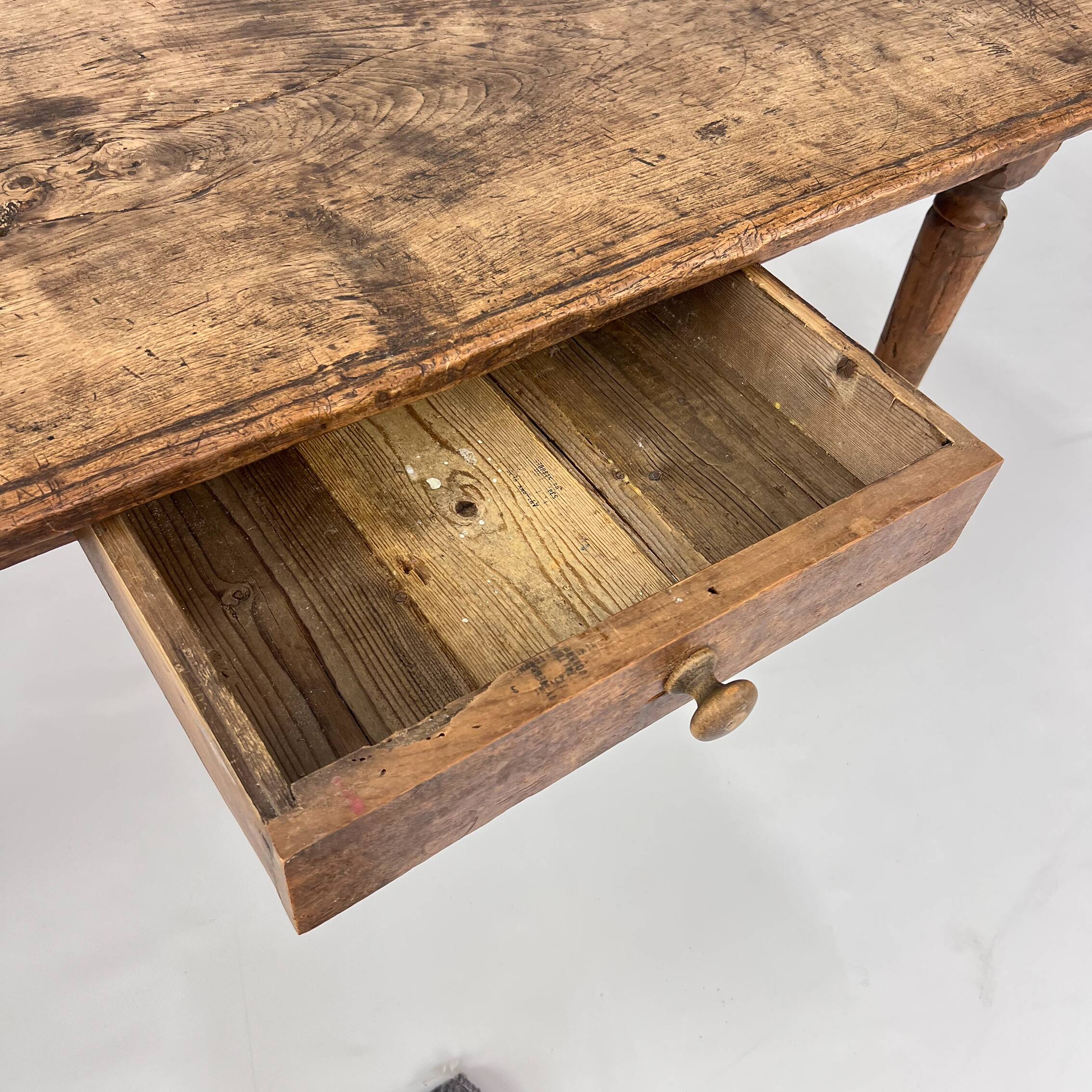 Table basse antique hollandaise en chêne, XIXe siècle