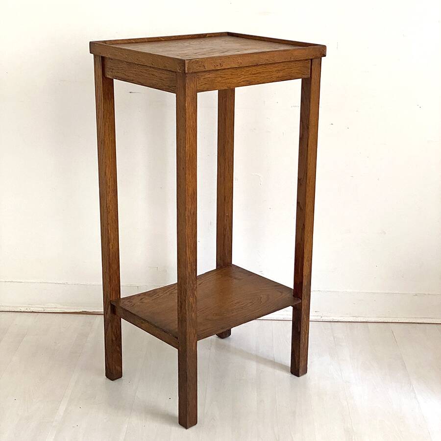 Vintage 50's side table or side table Solid wood Traces of use Accidents on the rear edge