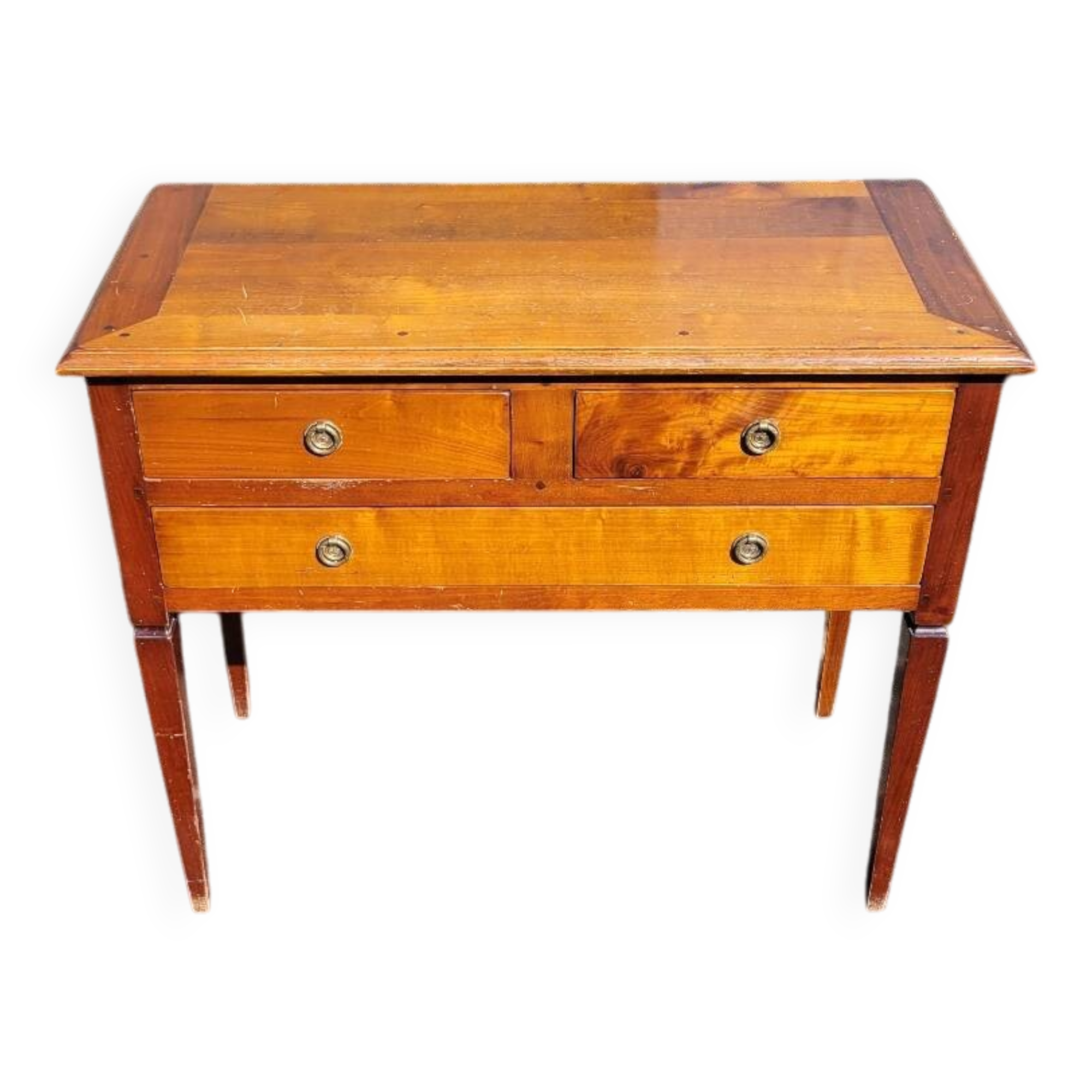 Cherrywood console chest of drawers with 3 drawers