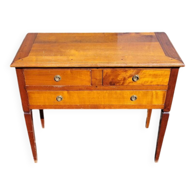 Commode console en merisier 3 tiroirs
