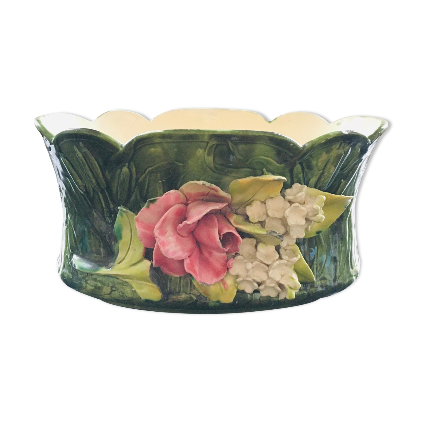 Jardinière festonnée  barbotine