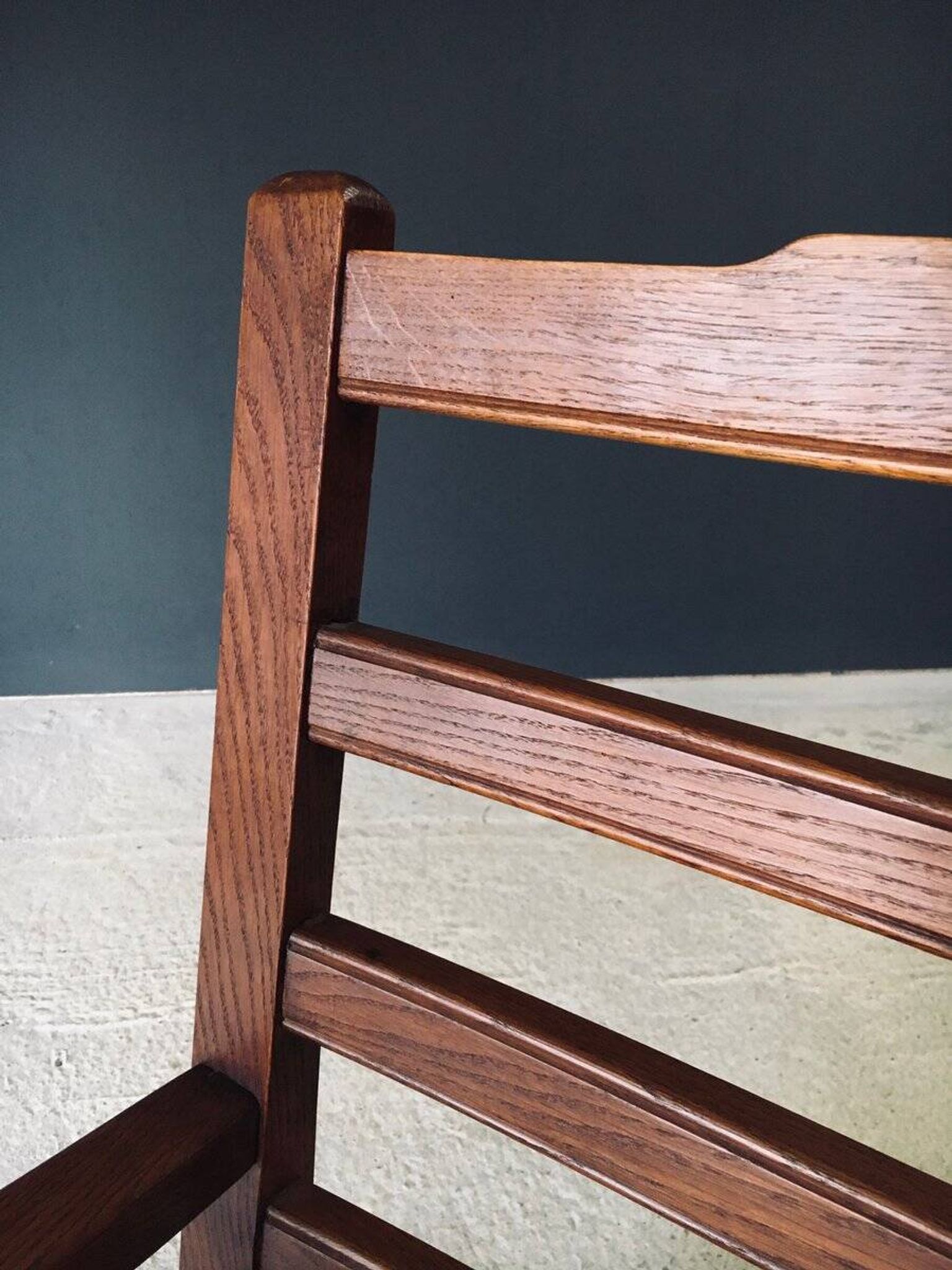 Rustic Oak & Rush Armchair, France, 1930s