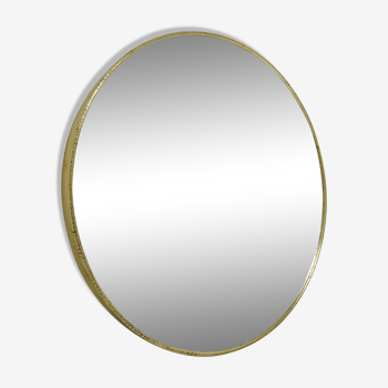 Golden round mirror, 1960 - 30x30cm