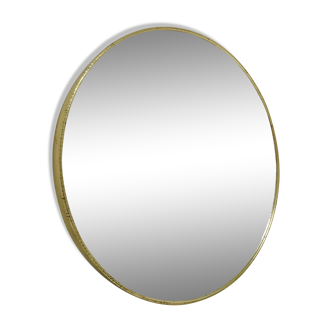 Golden round mirror, 1960 - 30x30cm