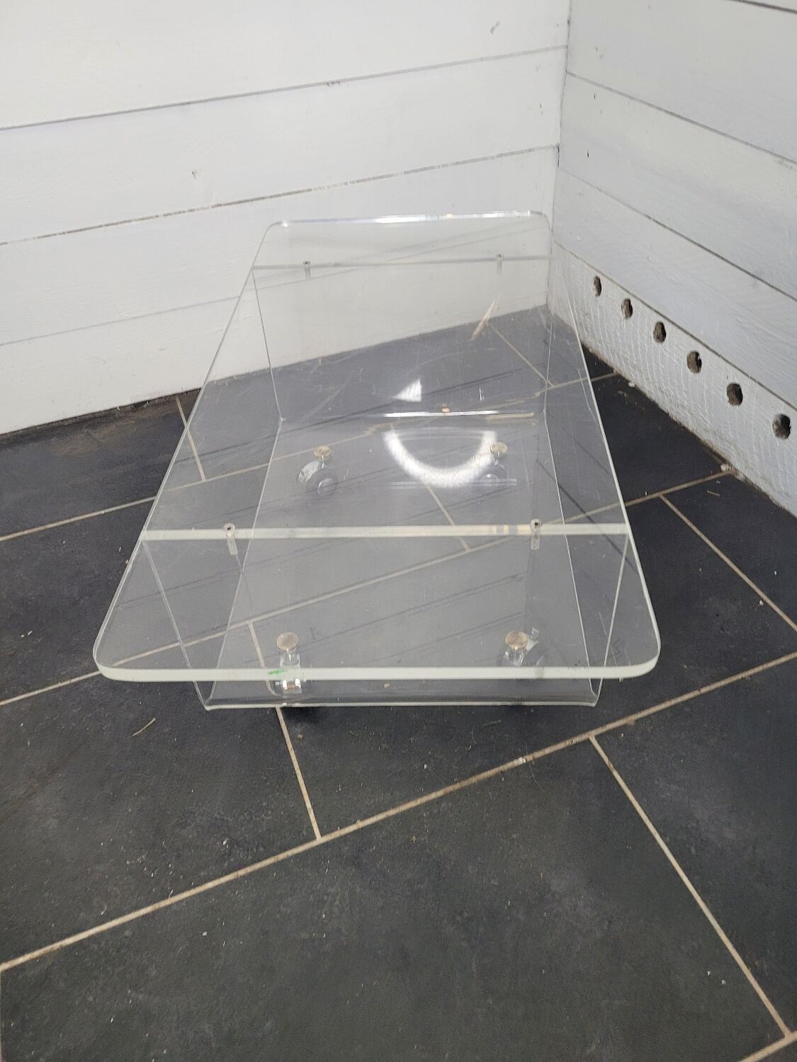 Plexiglas coffee table from the 70s