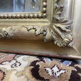Louis Philippe period mirror in gilded stucco 100x147cm