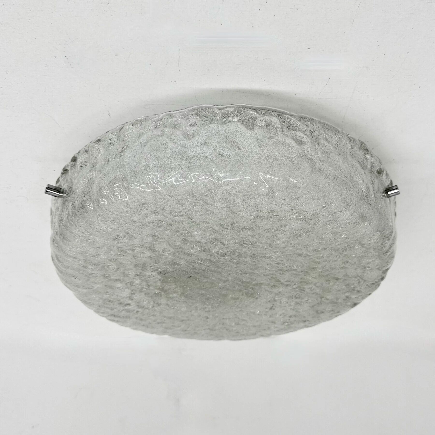 German vintage textured Murano glass flush mount, 1960s