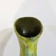 Mid century large green ceramic spout jug - H:54cm