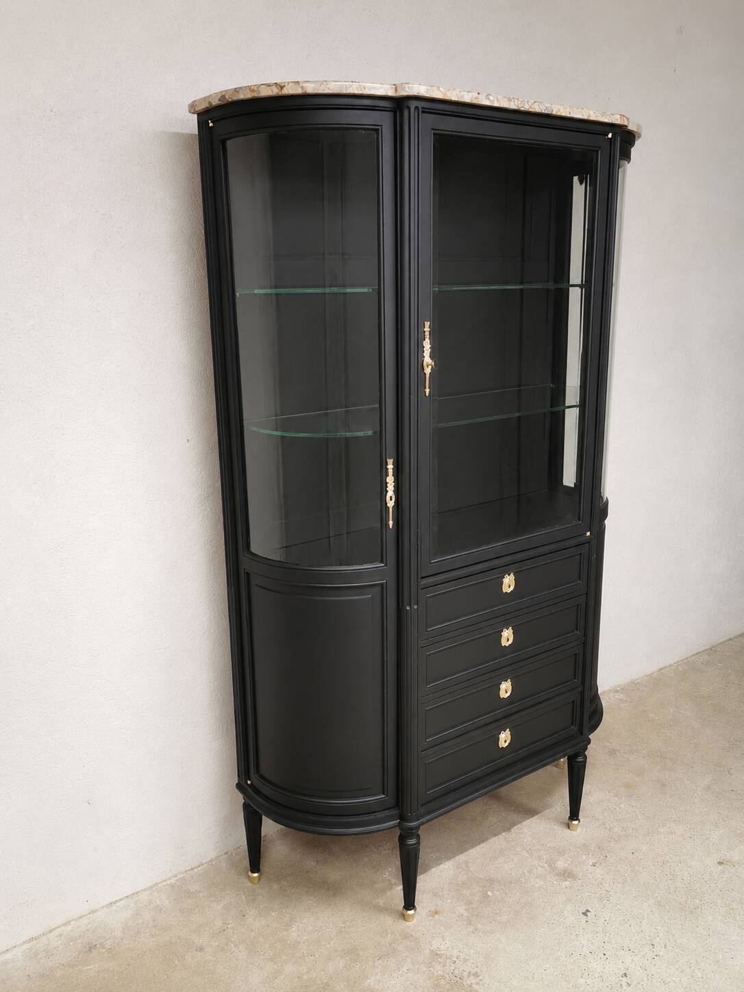 Revamped vintage display cabinet