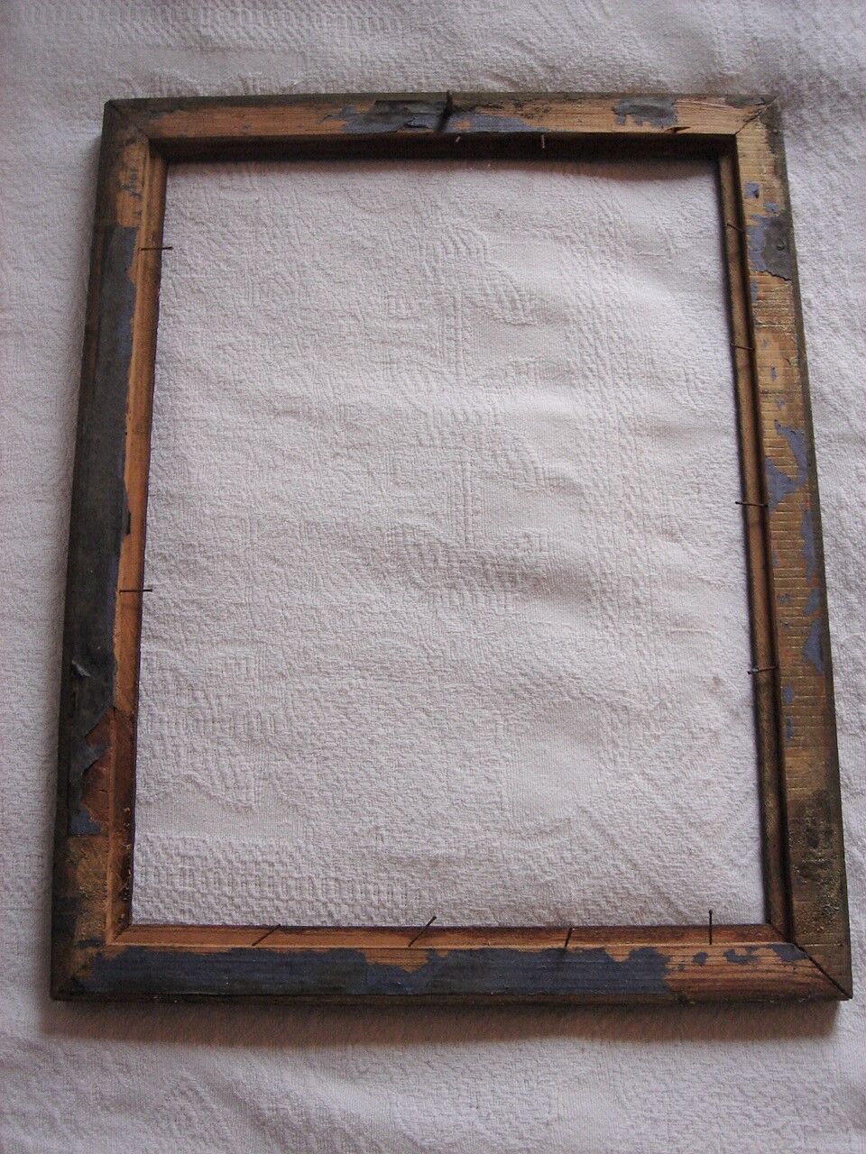 Frame rectangle mordoré wood foliage moulds