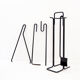 Minimalist black metal fireplace accessory set 'Mace-Line' by Ann Maes - 1970s