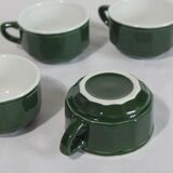 4 vintage bistro style coffee cups