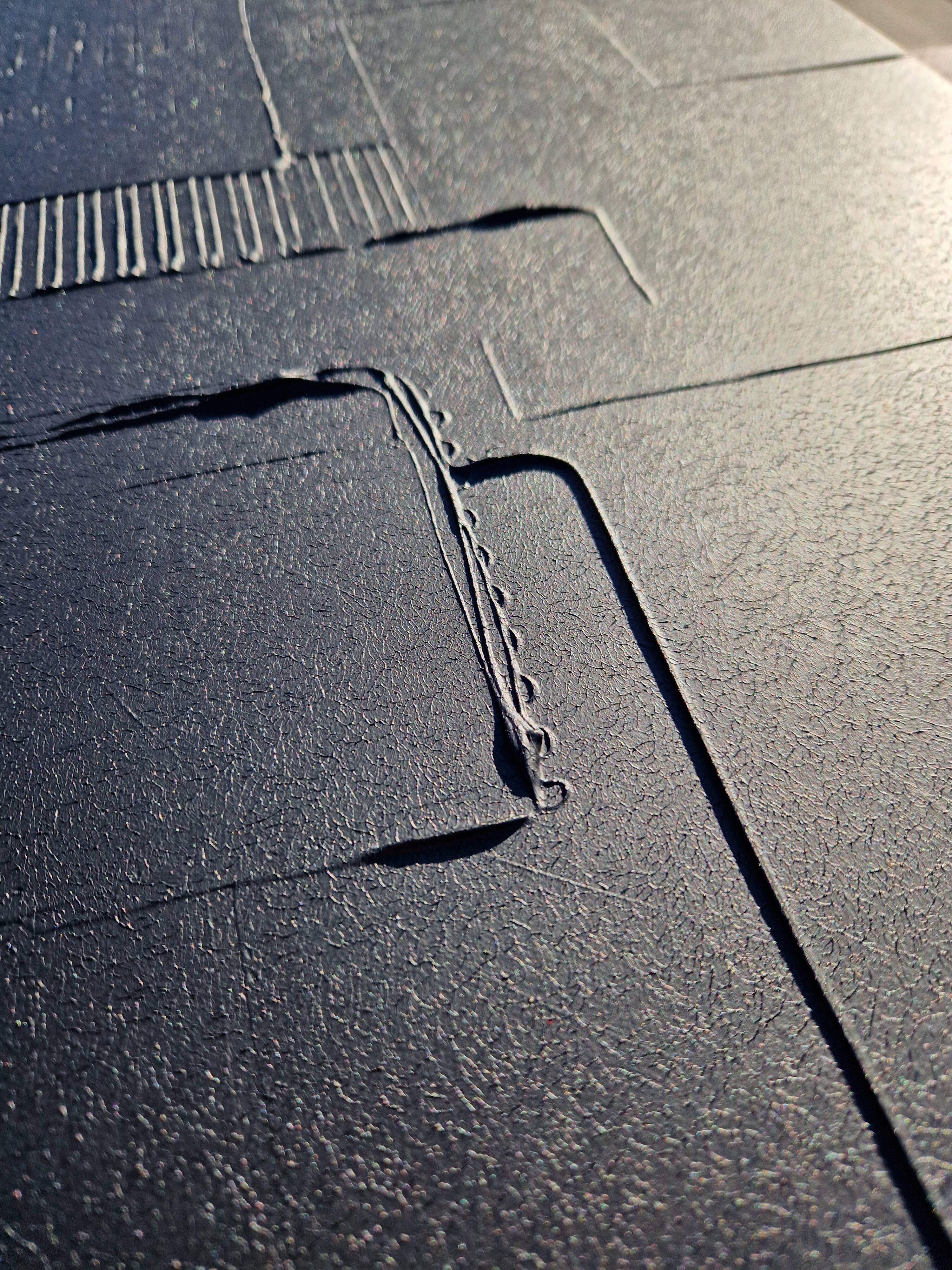 Minimalist monochrome abstract painting black