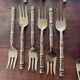 Housewife Table cutlery for 6 people. bamboo brass 78 pieces