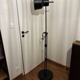 Black industrial style floor lamp