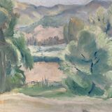 Painting "Landscape of Algeria" Jean-Désiré Bascoulès (1886/1976) HST Orientalist