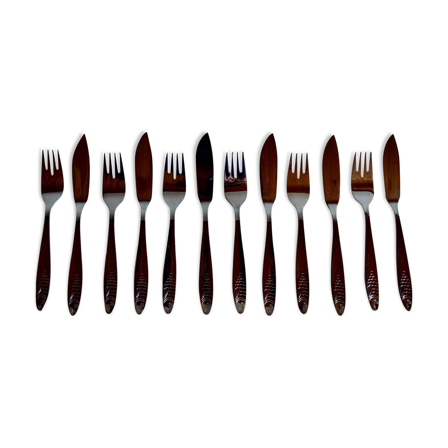 Vintage Fish Cutlery Set for 6 People - WMF - Stainless Steel - Made in Germany