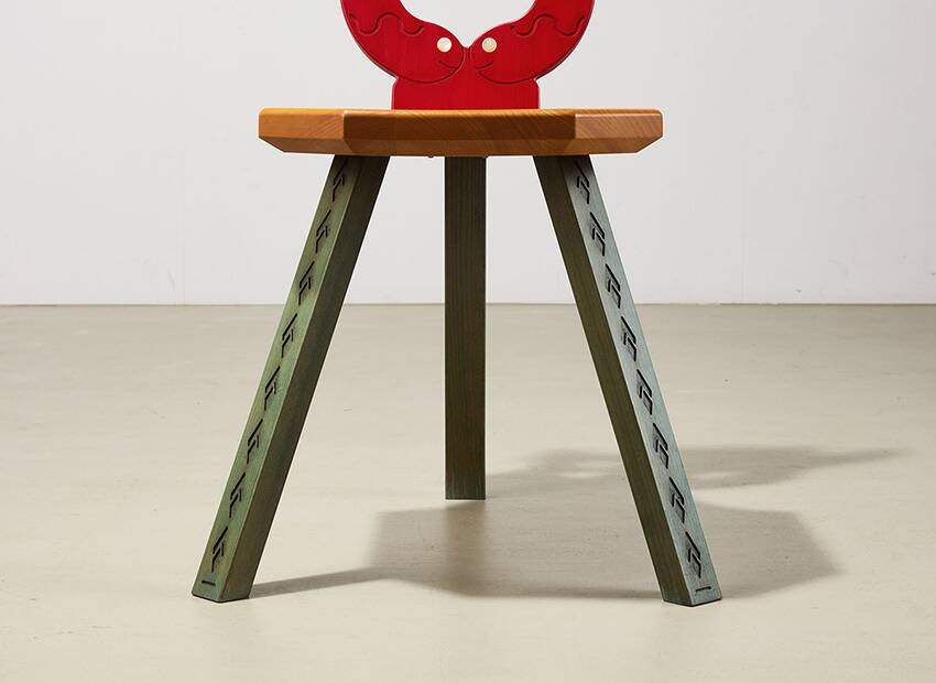 Very rare Museum Chair by Alessandro Mendini for Osvaldo Mastrangelo Italy