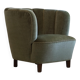 Danish club chair from the mid-20th century, curved, Viggo Boesen style, 1940s.
