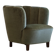Danish club chair from the mid-20th century, curved, Viggo Boesen style, 1940s.