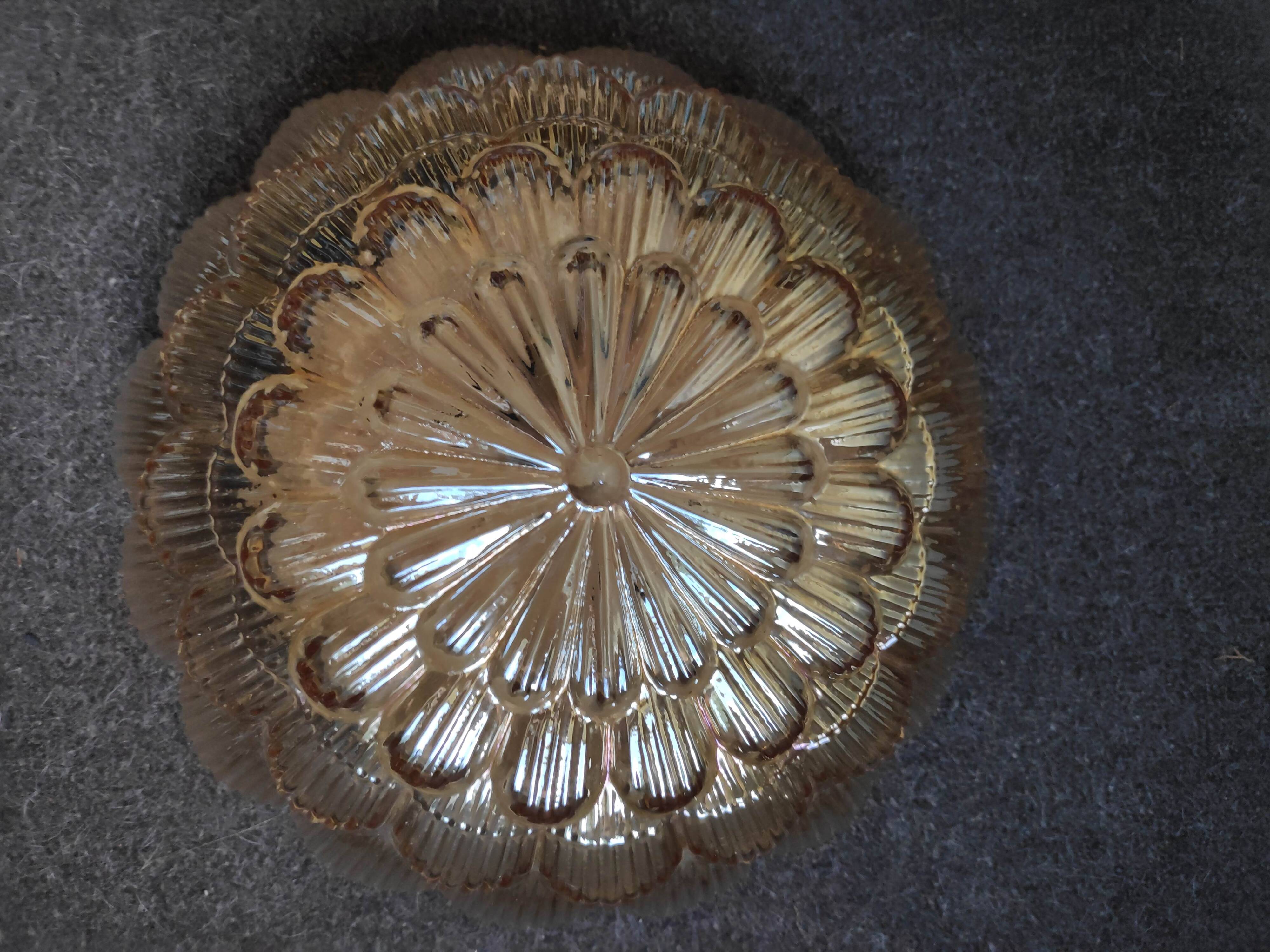 Vintage amber ceiling light in scale style