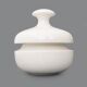 White ceramic vase with lid by Enzo Bioli for Il Picchio, 1970s