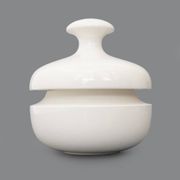 White ceramic vase with lid by Enzo Bioli for Il Picchio, 1970s