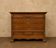 Louis XVI style walnut commode – Marble top – Chevron front