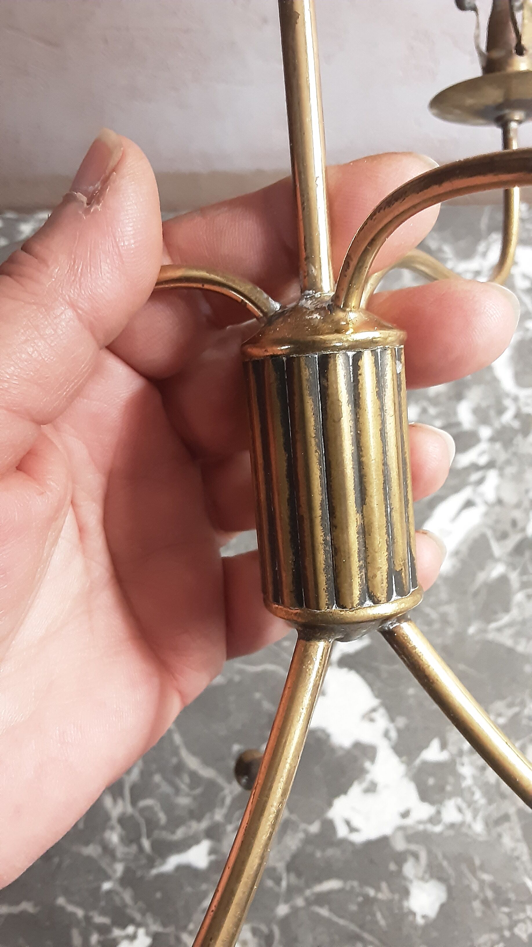 Brass chandelier - crowns - year 50