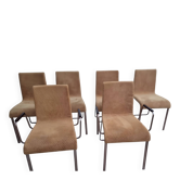 Set of 6 velvet chairs and armchairs