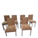 Set of 6 velvet chairs and armchairs