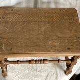 Low stool, thin turned legs with spacer