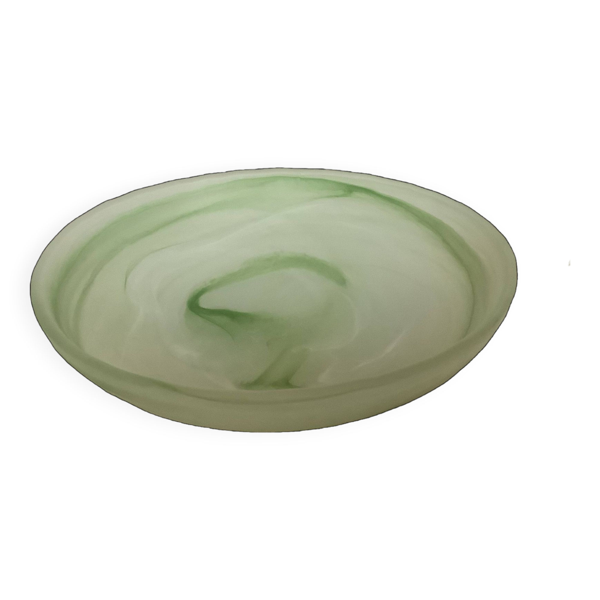 Green glass paste empty pocket ashtray P