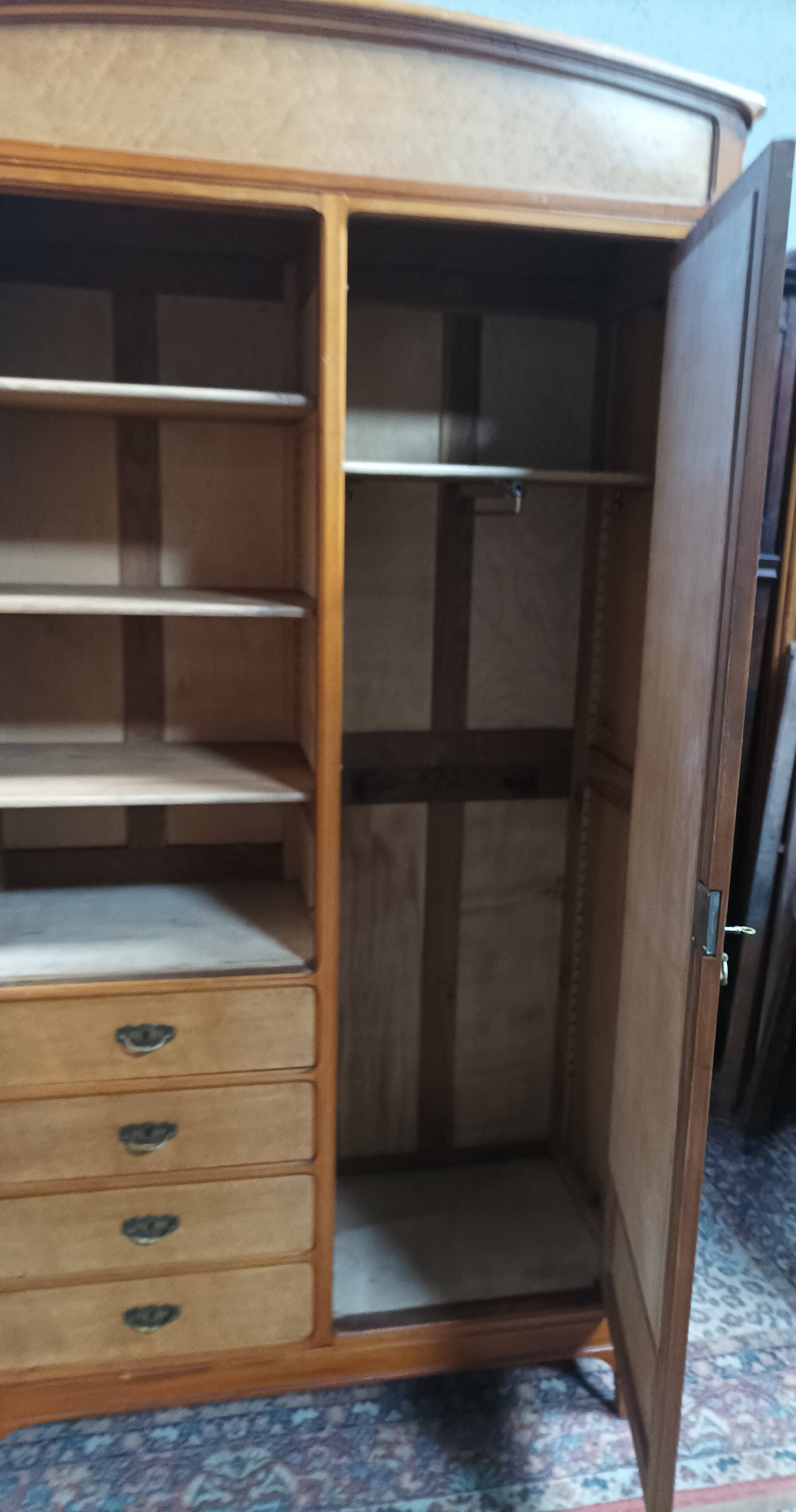 1930s beechwood wardrobe