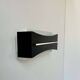 Vintage modernist wall lamp, black, white and chrome, France 1960