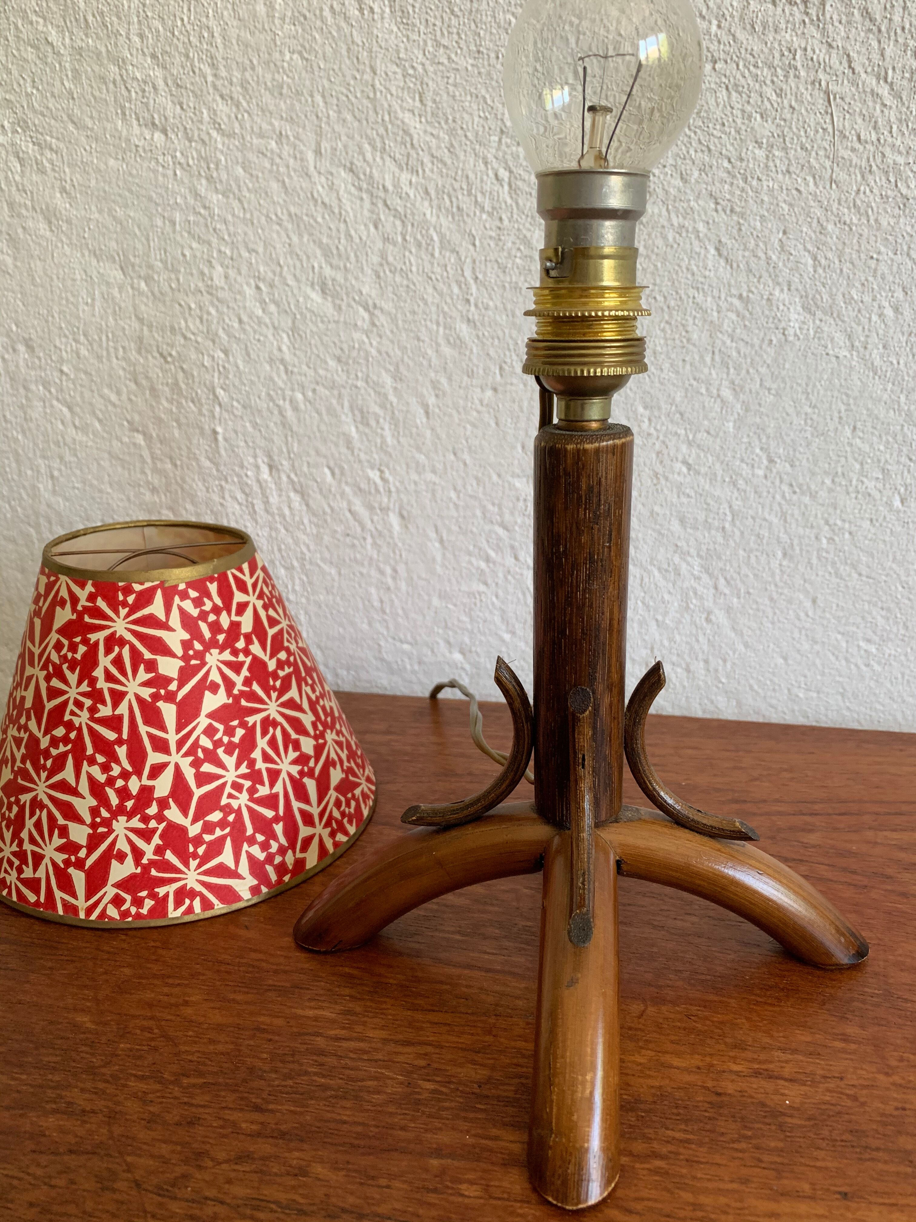 Vintage wooden lamp 50/60s