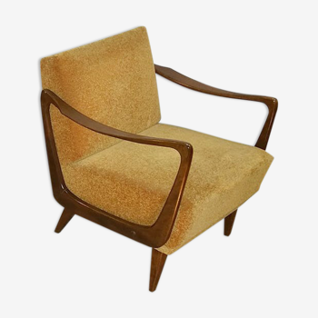 Fauteuil vintage scandinave années 50-60 Boomerang design Danois