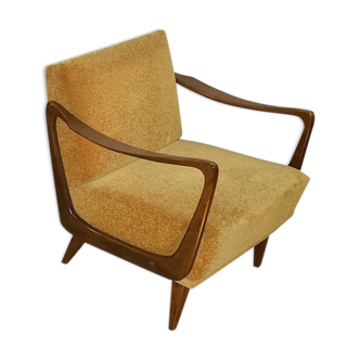 Fauteuil vintage scandinave années 50-60 Boomerang design Danois