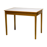 Small maple desk with a laminate top and two drawers, Fritz Hansen, 1950s.