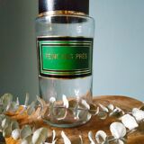 Bottle old pharmacy herbalism early nineteenth century double green label