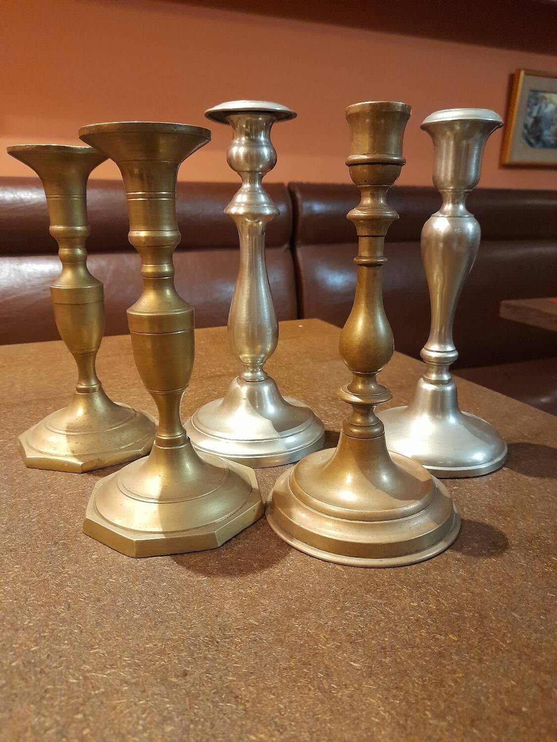 Set of 5 candle holders