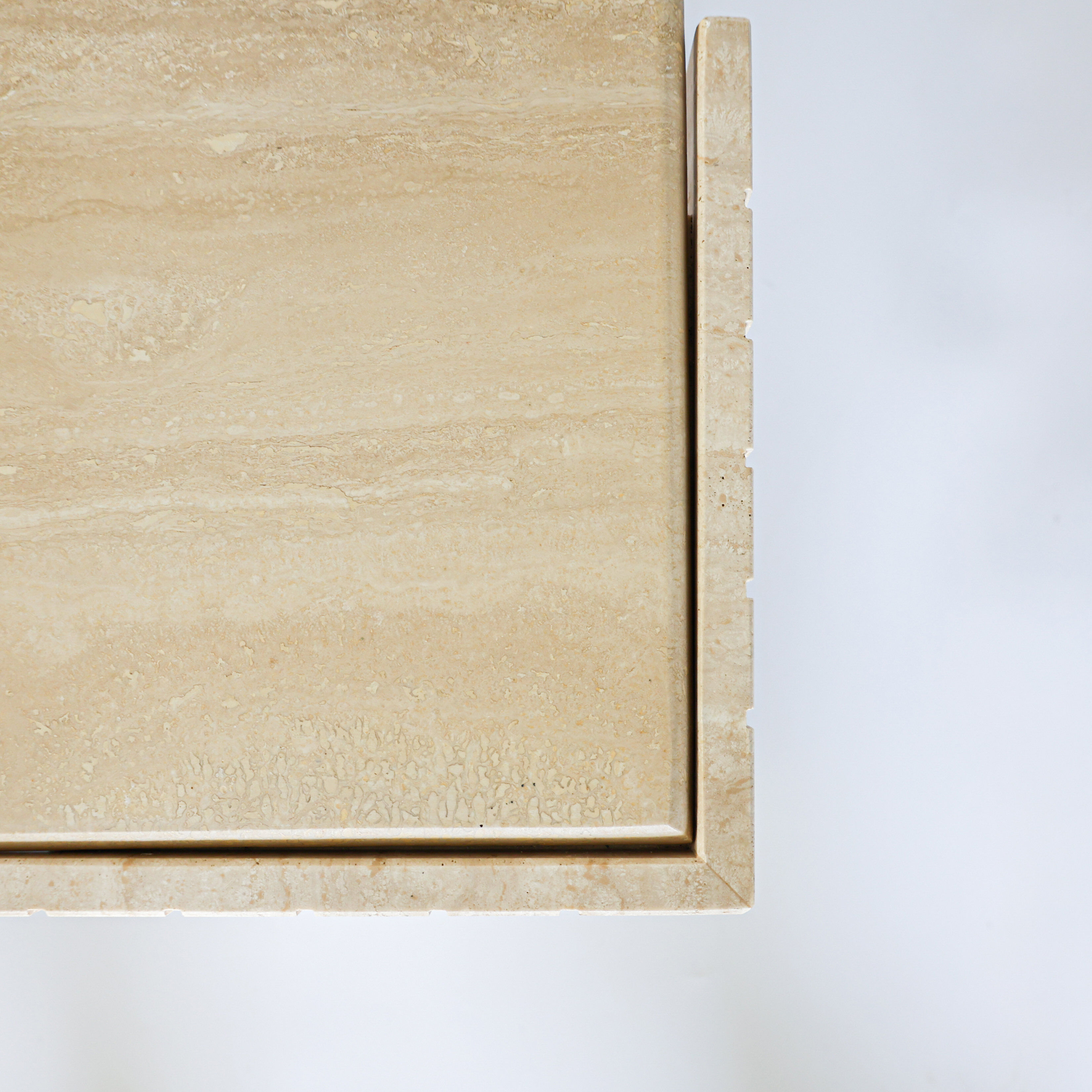 Vintage Italian travertine coffee table, 1970s.