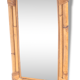 Rectangular rattan mirror