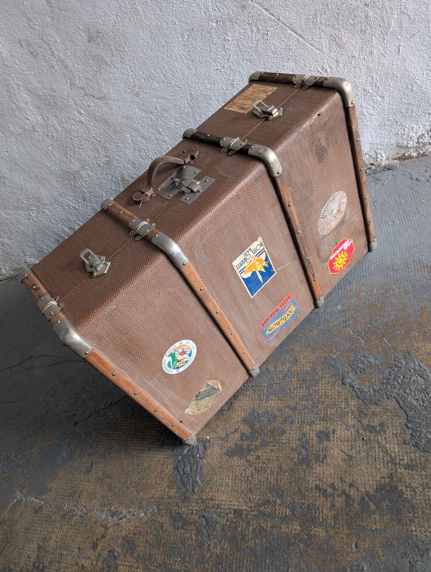 Antique travel trunk