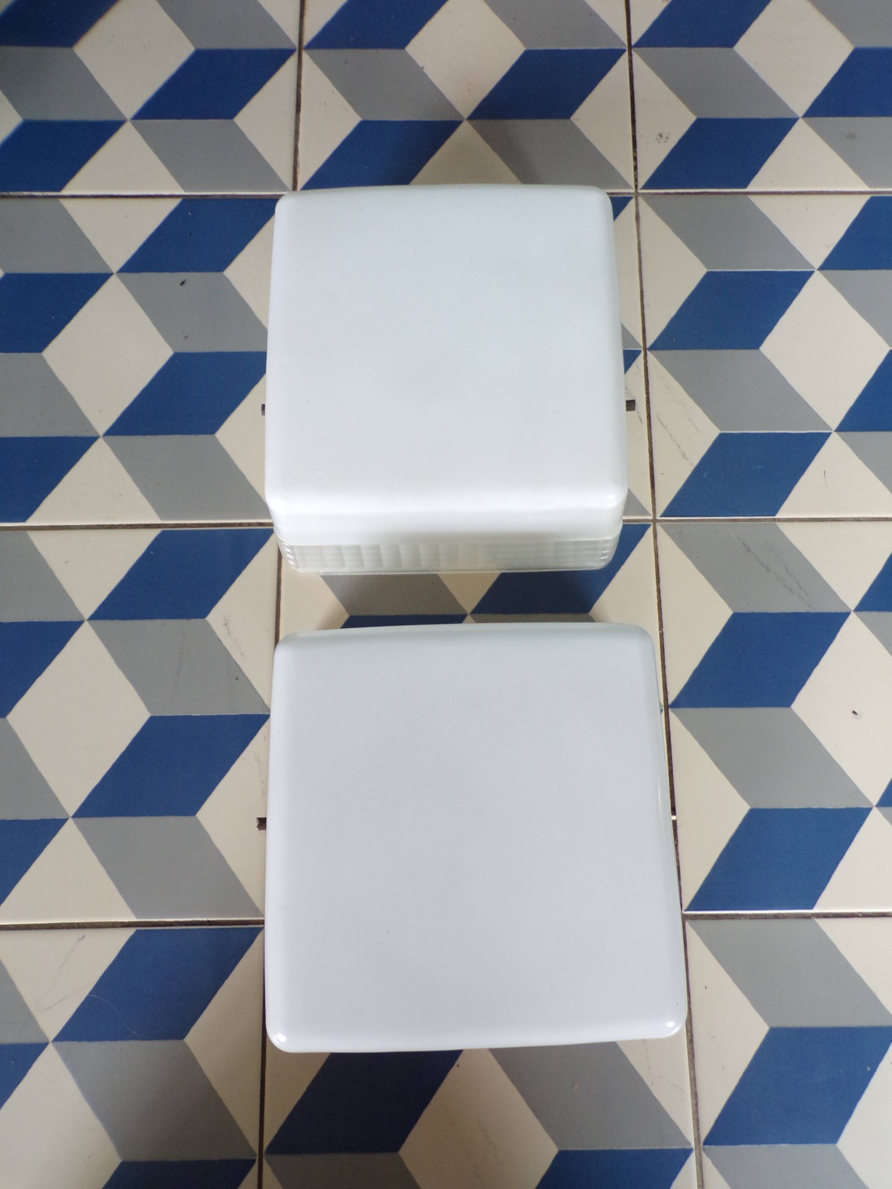 Pair of Holophane Prismopal wall lights